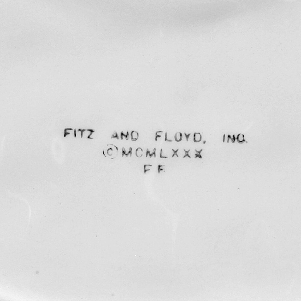 Fitz and Floyd Vintage Serving Plate with Detachable Bowl Vegetable Dish JH1570 - Picture 10 of 10